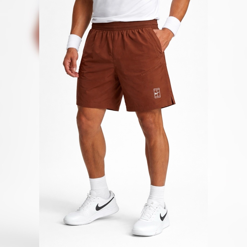 NEW NikeCourt Advantage Dri-FIT 6" Tennis Shorts Mens Large Brown FZ6913-259